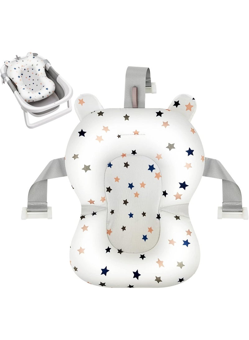 ممز بلانيت وسادة استحمام للأطفال الرضع مقعد استحمام داعم قابل للتعديل مضاد للانزلاق وسادة بانيو للأطفال حديثي الولادة مقعد حمام آمن مريح وخفيف الوزن - Image 1